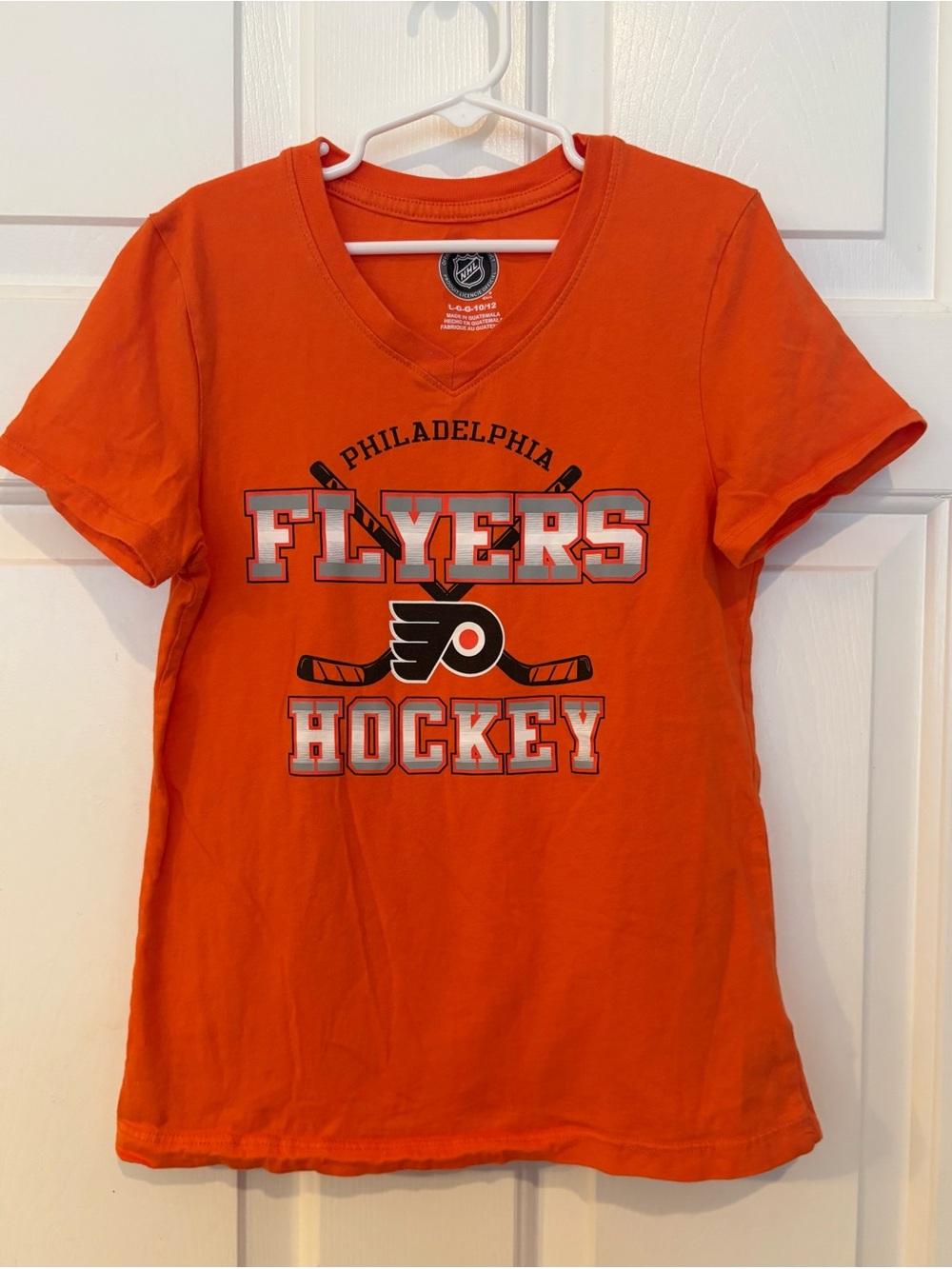 Philadelphia Flyers T-Shirt Tee Youth Large (10/12) Orange NHL Hockey  Kids